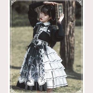 The Eye Of Heart Gothic Lolita Dress OP by YingLuoFu (SF52)